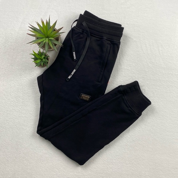 Well Known Studios Bowery Elastic Drawstring Pull On Jogger Sweatpants (Black) - Picture 1 of 15